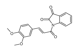 1-[3-(3,4-dimethoxyphenyl)prop-2-enoyl]indole-2,3-dione Structure