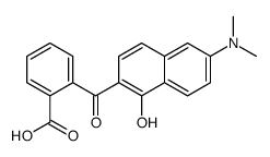 2-[6-(dimethylamino)-1-hydroxynaphthalene-2-carbonyl]benzoic acid Structure