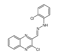 N-(2-Chloro-phenyl)-N'-[1-(3-chloro-quinoxalin-2-yl)-meth-(E)-ylidene]-hydrazine结构式