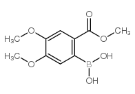 4,5-二甲氧基-2-(甲氧基羰基)苯基硼酸结构式