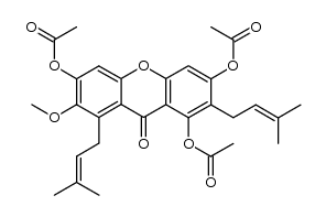 3,6,7-tri--O-acetyl-α-mangostin Structure