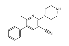 6-Methyl-5-phenyl-2-piperazino-3-pyridinecarbonitrile Structure