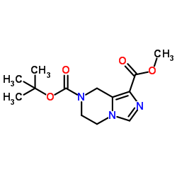 1-Methyl 7-(2-methyl-2-propanyl) 5,6-dihydroimidazo[1,5-a]pyrazine-1,7(8H)-dicarboxylate结构式