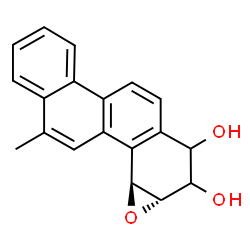 Chryseno[3,4-b]oxirene-1,2-diol, 1,2,2a,3a-tetrahydro-5-methyl-, (1R,2S,2aS,3aR)-rel-结构式