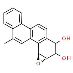 Chryseno[3,4-b]oxirene-1,2-diol, 1,2,2a,3a-tetrahydro-5-methyl-, (1R,2S,2aS,3aR)-rel- Structure