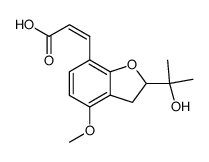 3-(3,4-dihydro-3-dimethylhydroxymethyl-5-methoxybenzofuran)-cis-2-propenoic acid结构式