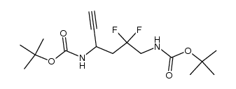 1,4-bis(tert-butylcarbamoyl)-2,2-difluoro-5-hexyne结构式