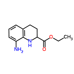 Ethyl 8-amino-1,2,3,4-tetrahydro-2-quinolinecarboxylate结构式