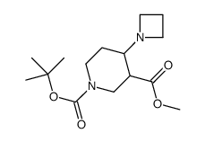 1-tert-Butyl 3-methyl 4-(azetidin-1-yl)piperidine-1,3-dicarboxylate结构式