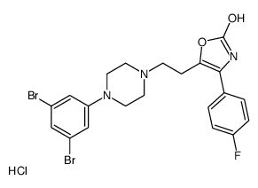 5-[2-[4-(3,5-dibromophenyl)piperazin-1-yl]ethyl]-4-(4-fluorophenyl)-3H-1,3-oxazol-2-one,hydrochloride Structure