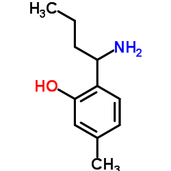 2-(1-Aminobutyl)-5-methylphenol结构式