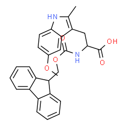 Fmoc-5-methoxy-2-methyl-DL-tryptophan结构式