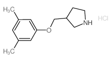 3-[(3,5-Dimethylphenoxy)methyl]pyrrolidine hydrochloride结构式