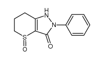 2-phenyl-2,5,6,7-tetrahydrothiopyrano[3,2-c]pyrazol-3(1H)-one 4-oxide结构式