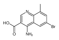 4-amino-6-bromo-8-methylquinoline-3-carboxylic acid结构式