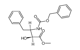 (2S,3R)-3-(N-(benzyloxycarbonyl)amino)-2-hydroxy-4-phenylbutanoic acid methyl ester结构式