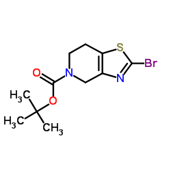 tert-Butyl 2-bromo-6,7-dihydrothiazolo[4,5-c]pyridine-5(4H)-carboxylate structure