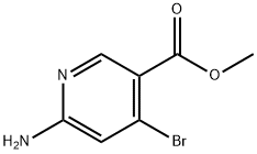 methyl 6-amino-4-bromonicotinate结构式