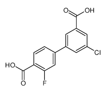 4-(3-carboxy-5-chlorophenyl)-2-fluorobenzoic acid结构式