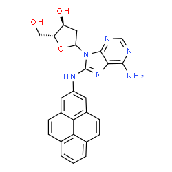 N-(deoxyadenosin-8-yl)-2-aminopyrene结构式