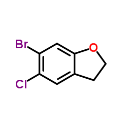 6-Bromo-5-chloro-2,3-dihydro-1-benzofuran Structure