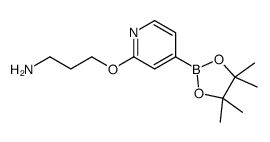 3-[4-(4,4,5,5-tetramethyl-1,3,2-dioxaborolan-2-yl)pyridin-2-yl]oxypropan-1-amine结构式