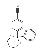 4-(2-phenyl-1,3-dithian-2-yl)benzonitrile Structure