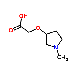 2-((1-甲基吡咯烷-3-基)氧基)乙酸结构式