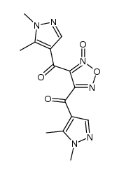 3,4-Bis(1,5-dimethyl-4-pyrazoloyl)furoxan Structure