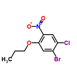 1-Bromo-2-chloro-4-nitro-5-propoxybenzene Structure