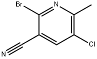 2-Bromo-5-chloro-6-methyl-nicotinonitrile结构式