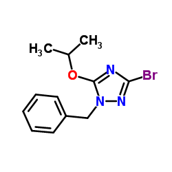 1-benzyl-3-bromo-5-isopropoxy-1,2,4-triazole结构式