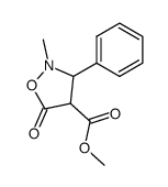 2-methyl-5-oxo-3t-phenyl-isoxazolidine-4r-carboxylic acid methyl ester结构式