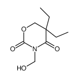 5,5-diethyl-3-(hydroxymethyl)-1,3-oxazinane-2,4-dione结构式