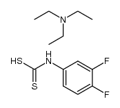 triethylammonium (3,4-difluorophenyl)dithiocarbamate Structure