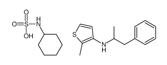 cyclohexylsulfamic acid,2-methyl-N-(1-phenylpropan-2-yl)thiophen-3-amine Structure