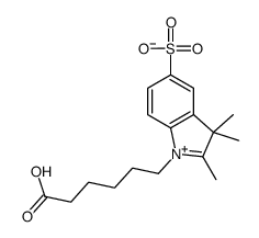 1-(5-carboxypentyl)-2,3,3-trimethylindol-1-ium-5-sulfonate Structure
