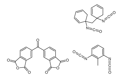 1,3-diisocyanato-2-methylbenzene,5-(1,3-dioxo-2-benzofuran-5-carbonyl)-2-benzofuran-1,3-dione,5-isocyanato-5-[(1-isocyanatocyclohexa-2,4-dien-1-yl)methyl]cyclohexa-1,3-diene Structure