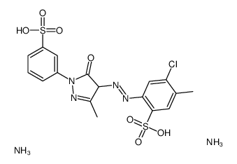 diazanium,4-chloro-5-methyl-2-[[3-methyl-5-oxo-1-(3-sulfonatophenyl)-4H-pyrazol-4-yl]diazenyl]benzenesulfonate Structure