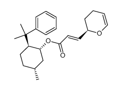 (1R,2S,5R)-5-methyl-2-(1-methyl-1-phenylethyl)cyclohexyl (2E)-3-[(2R)-3,4-dihydro-2H-pyran-2-yl]acrylate Structure