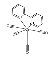 (2,2'-bipyridine)tetracarbonylchromium(0) Structure