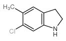 6-氯-5-甲基吲哚啉结构式