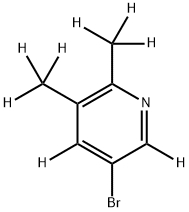 5-bromo-2,3-bis(methyl-d3)pyridine-4,6-d2结构式