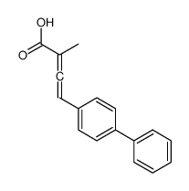 2-methyl-4-(4-phenylphenyl)buta-2,3-dienoic acid Structure