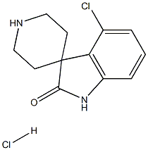 4-Chloro-1,2-dihydrospiro[indole-3,4'-piperidine]-2-one hydrochloride结构式