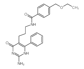 N-[3-(2-amino-4-oxo-6-phenyl-1H-pyrimidin-5-yl)propyl]-4-(ethoxymethyl)benzamide Structure