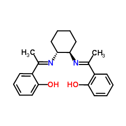 2,2'-{(1R,2R)-1,2-Cyclohexanediylbis[nitrilo(1E)-1-ethyl-1-ylidene]}diphenol Structure