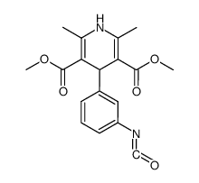 1,4-dihydro-4-(3-isocyanatophenyl)-2,6-dimethyl-3,5-pyridinedicarboxylic acid dimethyl ester Structure