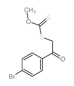 O-methyl [2-(4-bromophenyl)-2-oxoethyl]sulfanylmethanethioate结构式