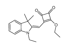3-ethoxy-4-[(1-ethyl-1,3-dihydro-3,3-dimethyl-2H-indol-2-ylidene)methyl]-3-cyclobutene-1,2-dione Structure